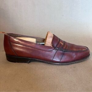 Bally Men’s Raffael Brown Leather Loafers Low heel Size Us 12 D Made In Italy
